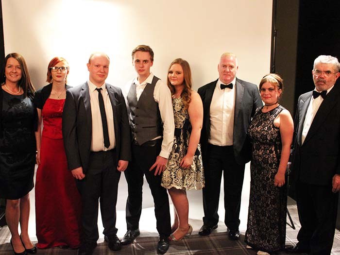 Deputy Principal, Ellen Thinnesen (far left) and Principal Peter Ryder (far right) joined students for the Food Awards 2015